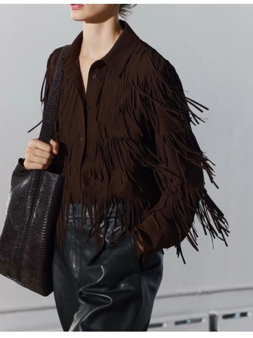 NWT ZARA BOHO FRINGE JACKET - Picture 4 of 9